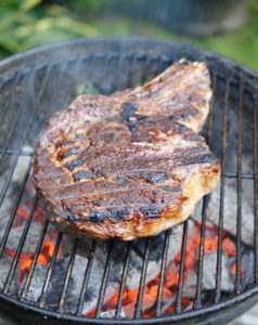 Grilled Rib-Eye Steak on the Weber
