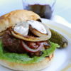 BBQ Burgers, Roasted Garlic Aioli, Grilled Onions