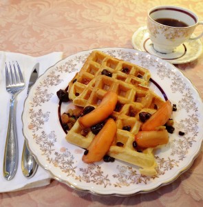 Apple & Dried Fruit Sauce on Waffles, Mom's Dishes