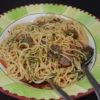 Spaghetti, Italian Sausages, Roasted Peppers, Herbs