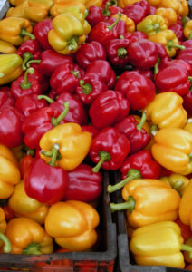 Farmer's Market Red and Yellow Bell Peppers for Sidewinder Salad