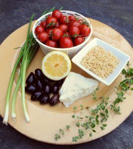 Ingredients for Orzo, Tomato Salad