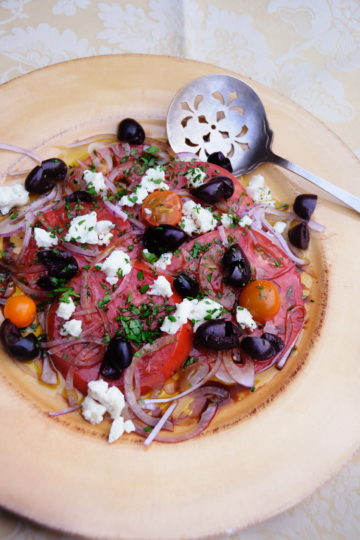 Tomato, Kalamata Olive, Feta, Onion Salad