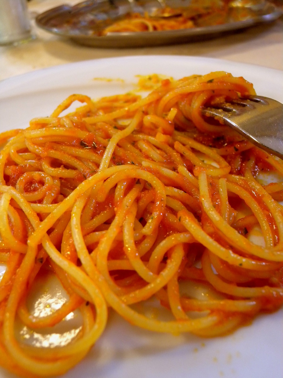 Osteria Pazzo Spaghetti with Tomato Sauce, Florence Italy