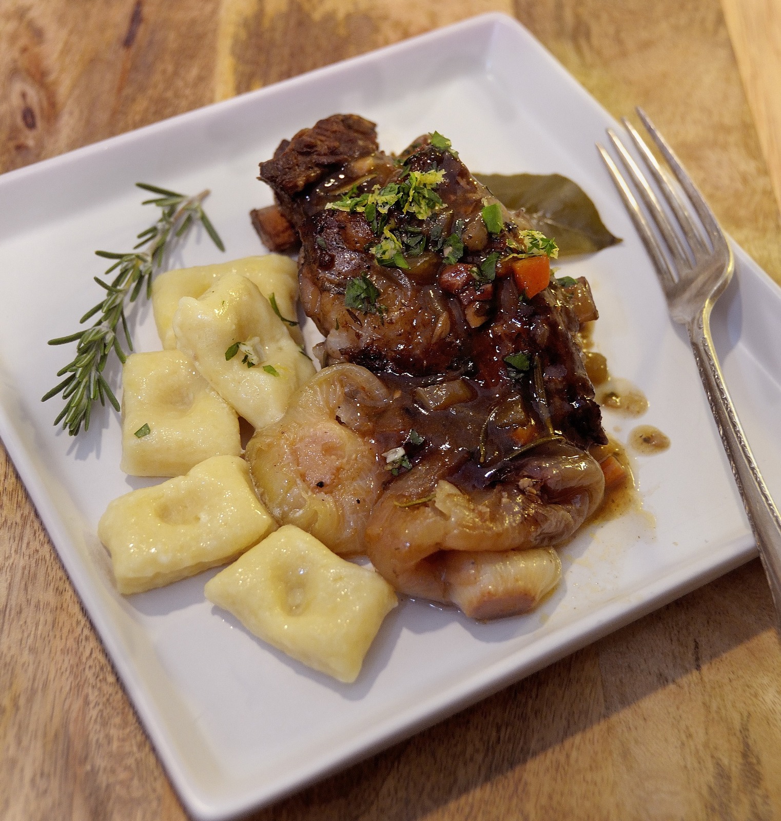 Shortribs, Italian Style with Gnocchi