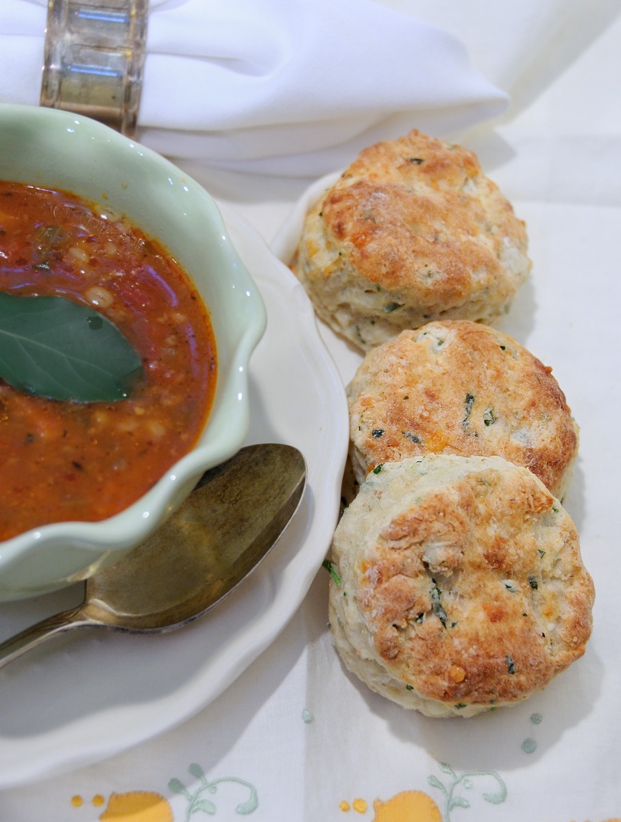 Cheese & Herb Biscuits, Accompanied by Soup