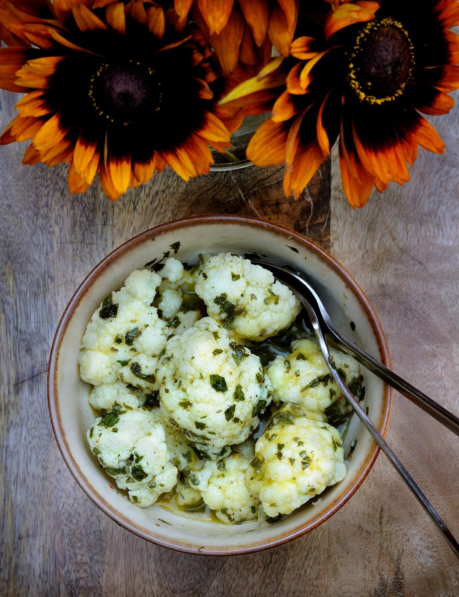 Marinated Cauliflower, Sunflowers