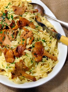Homemade Tagliatelle with Chanterelle Sauce