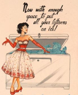 Blog Post Photo, Freezer Usage with Vintage Ad