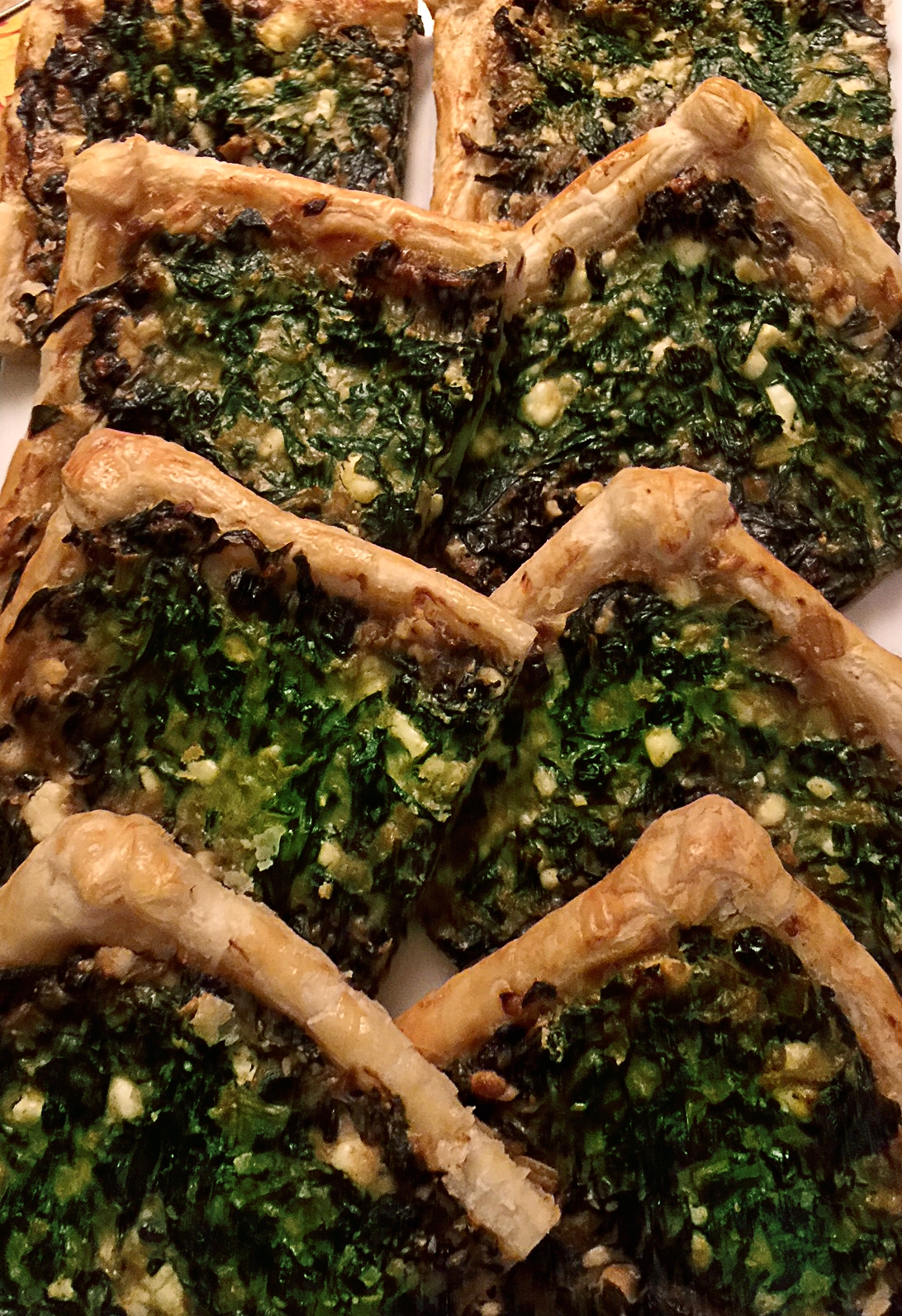 Swiss Chard-Puff Pastry Tart with Feta and Currants