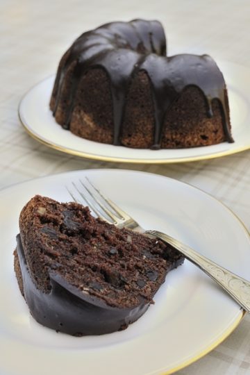Zucchini Chocolate Bundt Cake, Chocolate Ganache