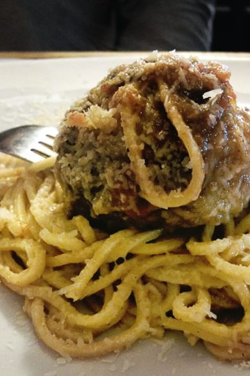 Oxtails Roman Style, on Spaghetti